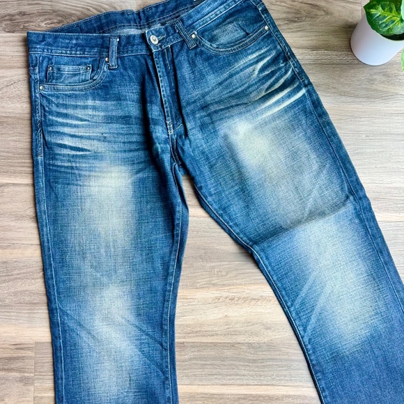 Buffalo King Basic Slim Bootcut Jeans Men’s Dark Wash Size 34 x 29 - Picture 2 of 13